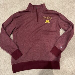 Champion Maroon Gophers Quarter-Zip Pullover